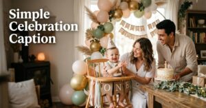 simple celebration caption